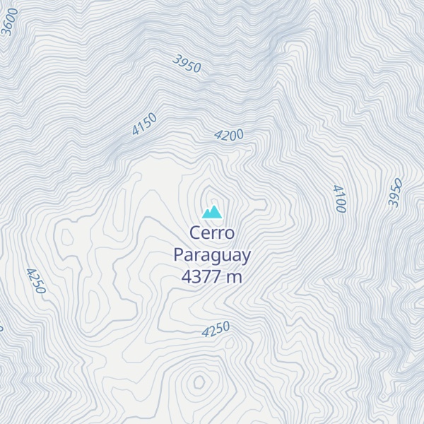 Map of Cerro Paraguay