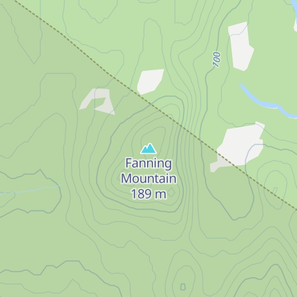 Map of Fanning Mountain