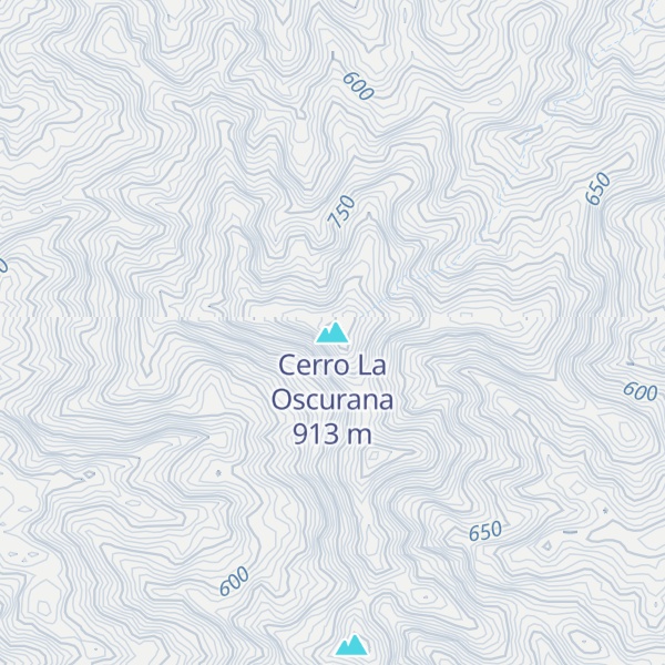 Map of Cerro La Oscurana