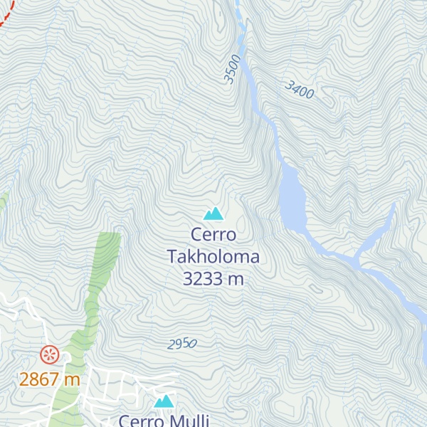 Map of Cerro Takholoma