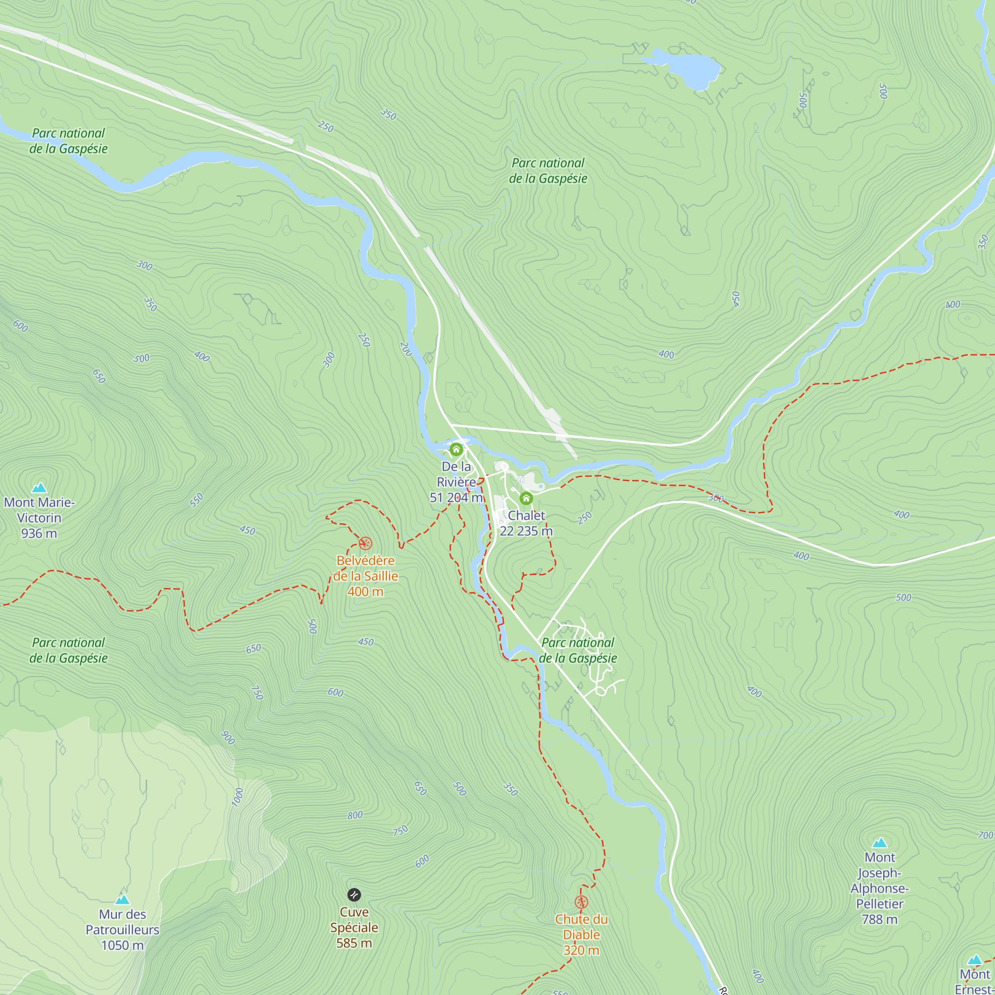 La Paroi map