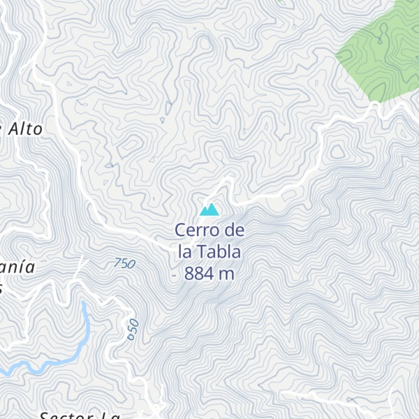 Map of Cerro de la Tabla