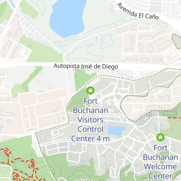 Map of Fort Buchanan Visitors Control Center