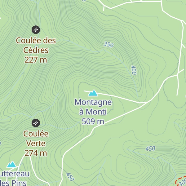 Map of Montagne à Monti