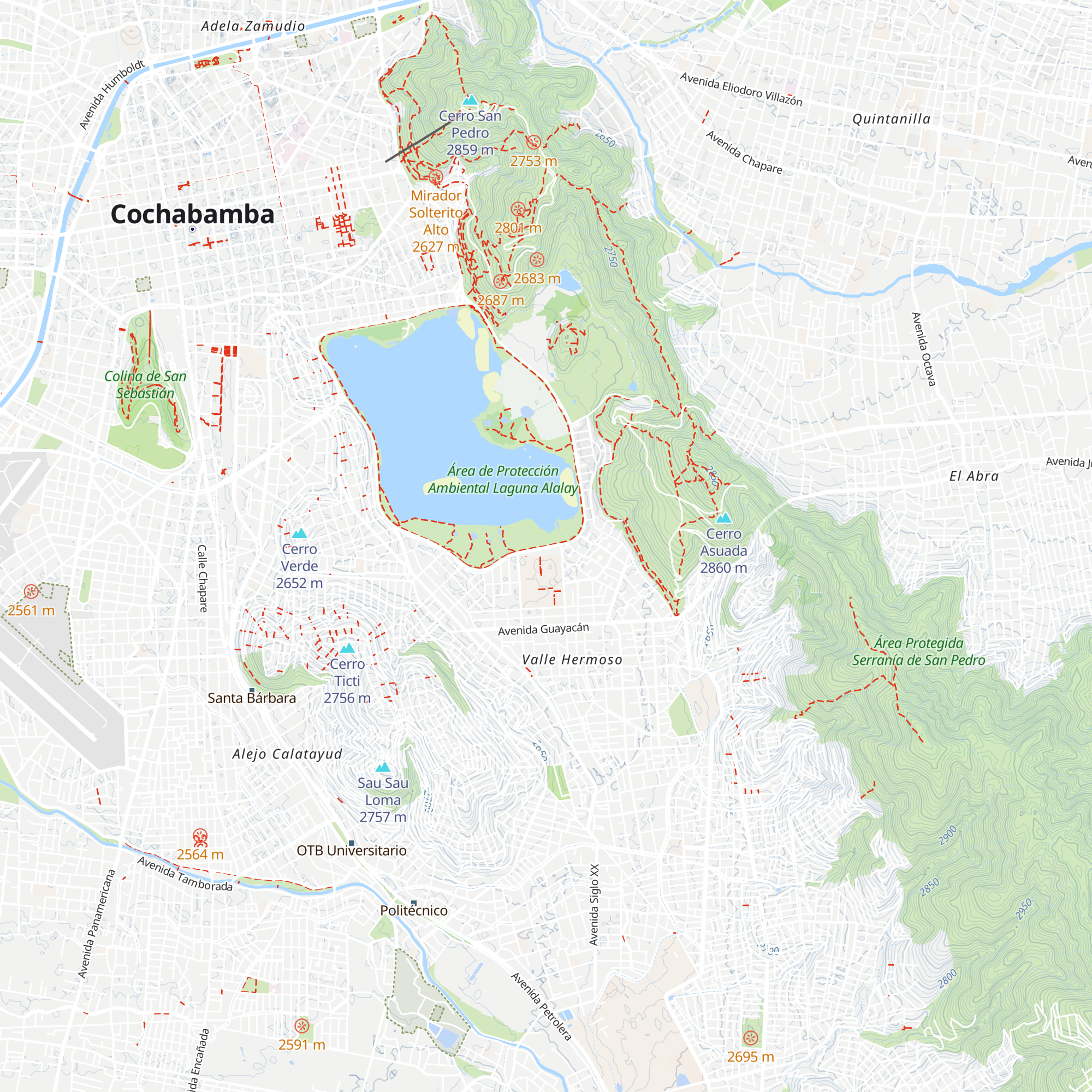 Refugio Recinto Ferial Alalay map