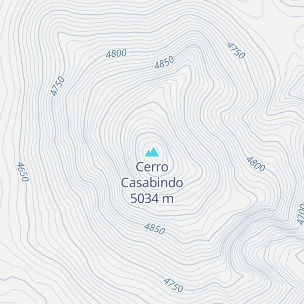 Map of Cerro Casabindo