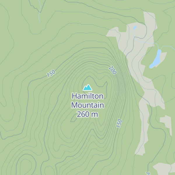 Map of Hamilton Mountain