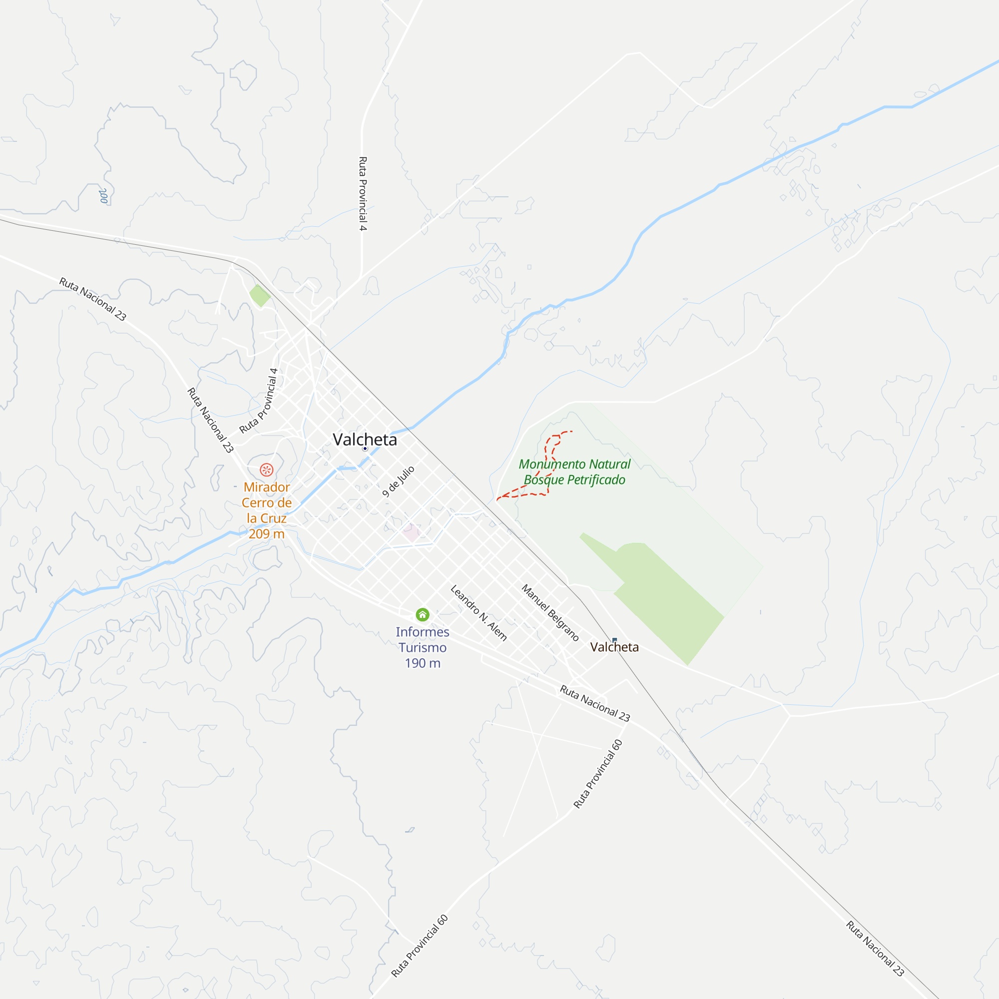 Refugio Bosque Petrificado map