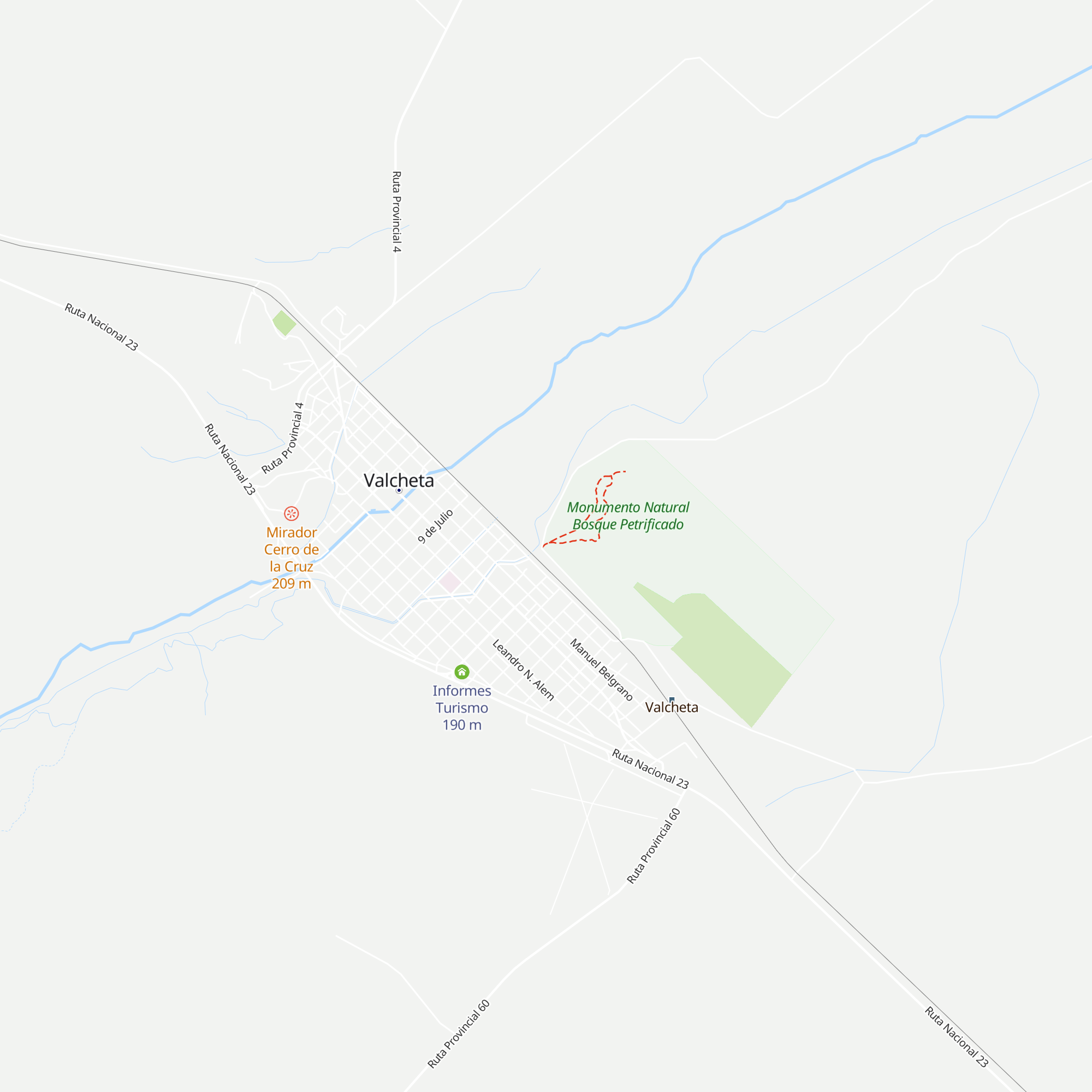 Refugio Bosque Petrificado map