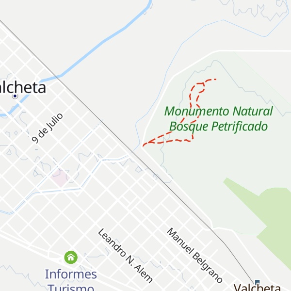 Map of Refugio Bosque Petrificado