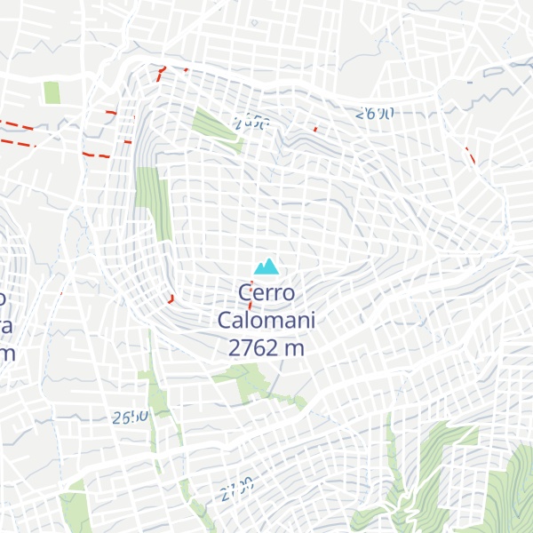 Map of Cerro Calomani
