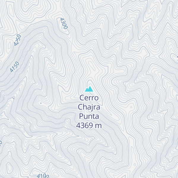 Map of Cerro Chajra Punta