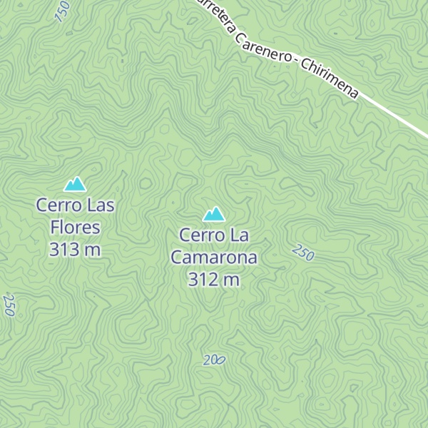 Map of Cerro La Camarona