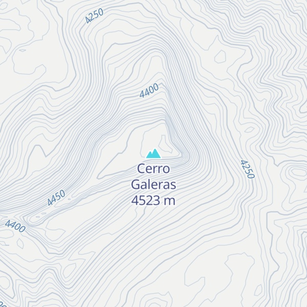 Map of Cerro Galeras
