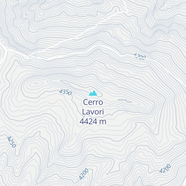 Map of Cerro Lavori