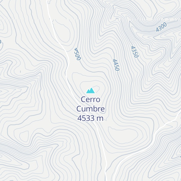 Map of Cerro Cumbre