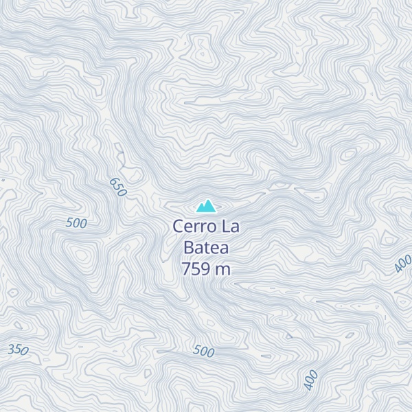 Map of Cerro La Batea