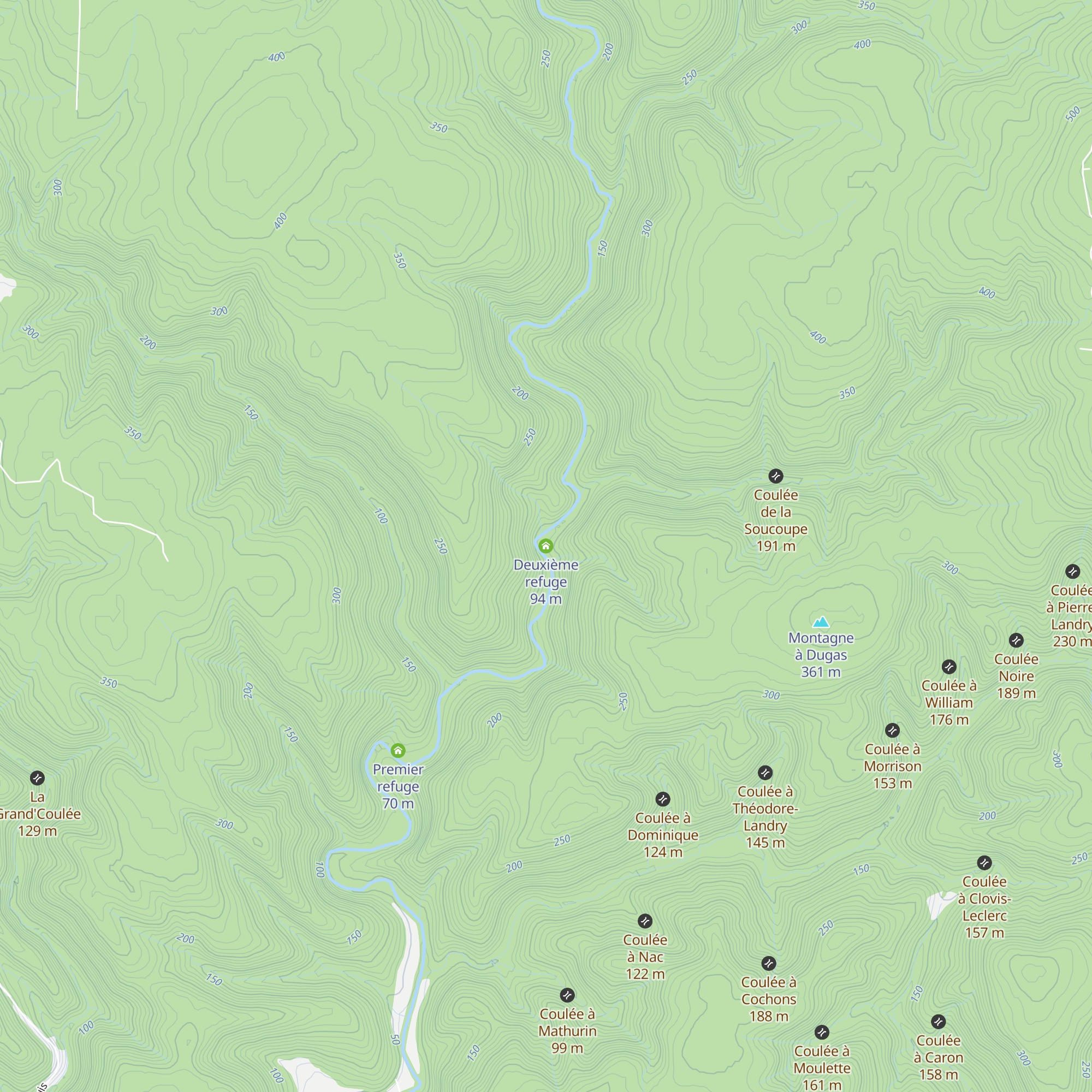 Deuxième refuge map