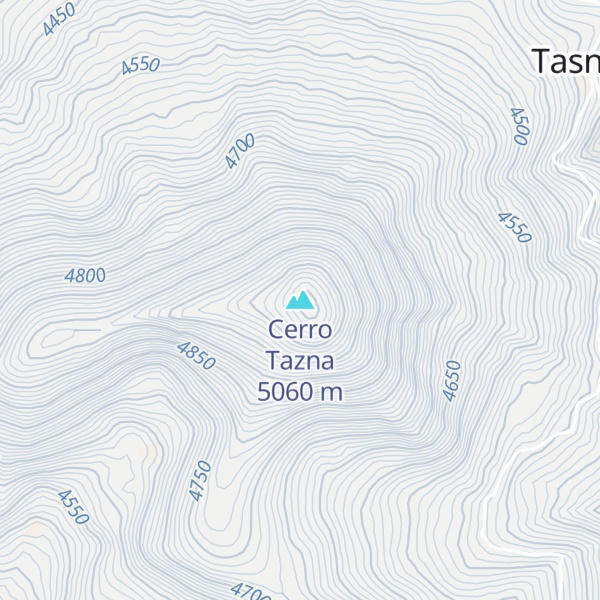 Map of Cerro Tazna