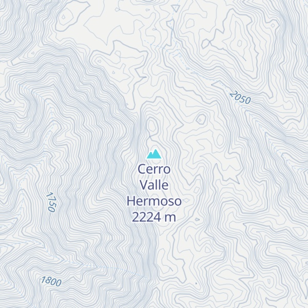 Map of Cerro Valle Hermoso