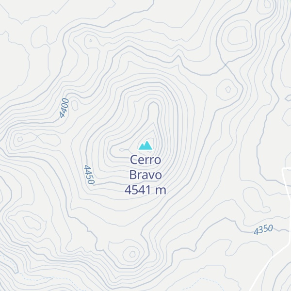Map of Cerro Bravo