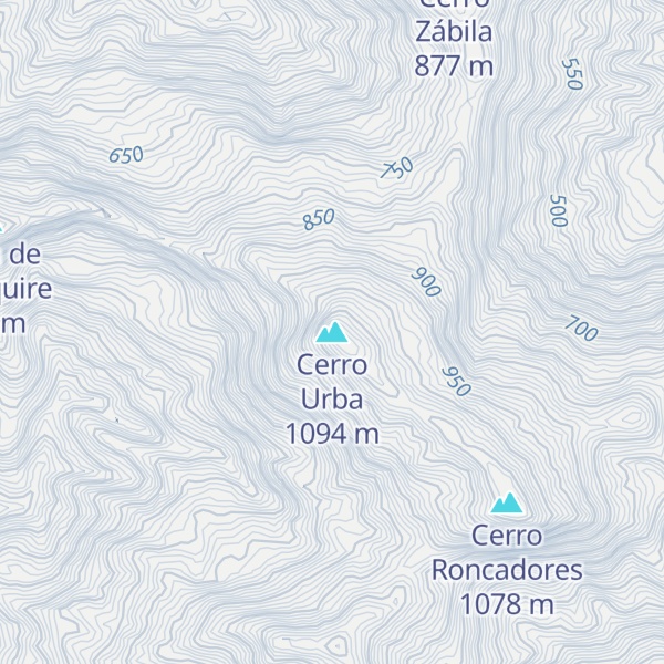 Map of Cerro Urba