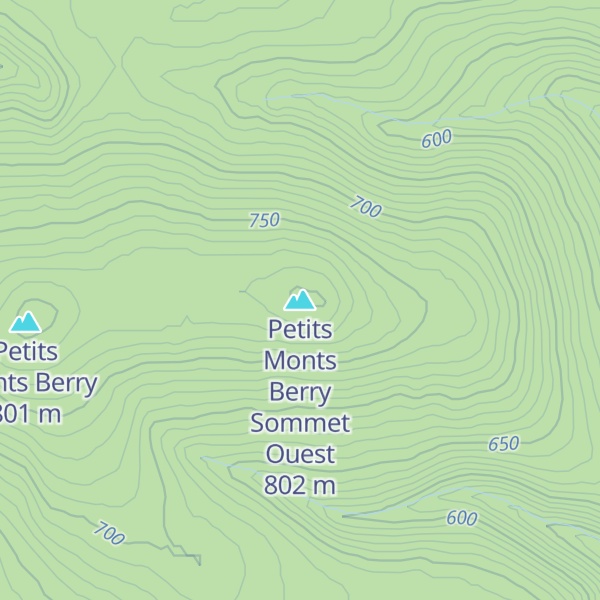 Map of Petits Monts Berry Sommet Ouest