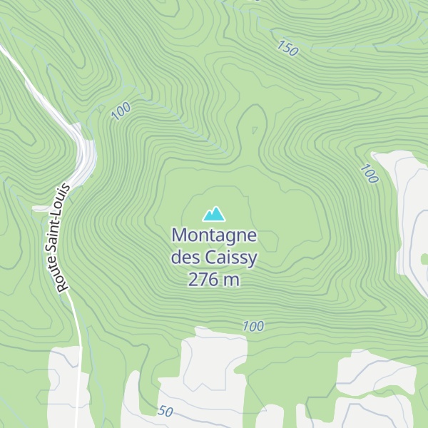 Map of Montagne des Caissy