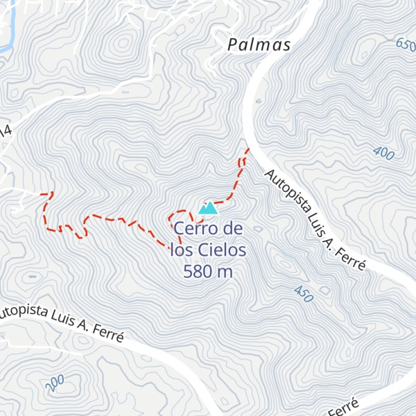 Map of Cerro de los Cielos