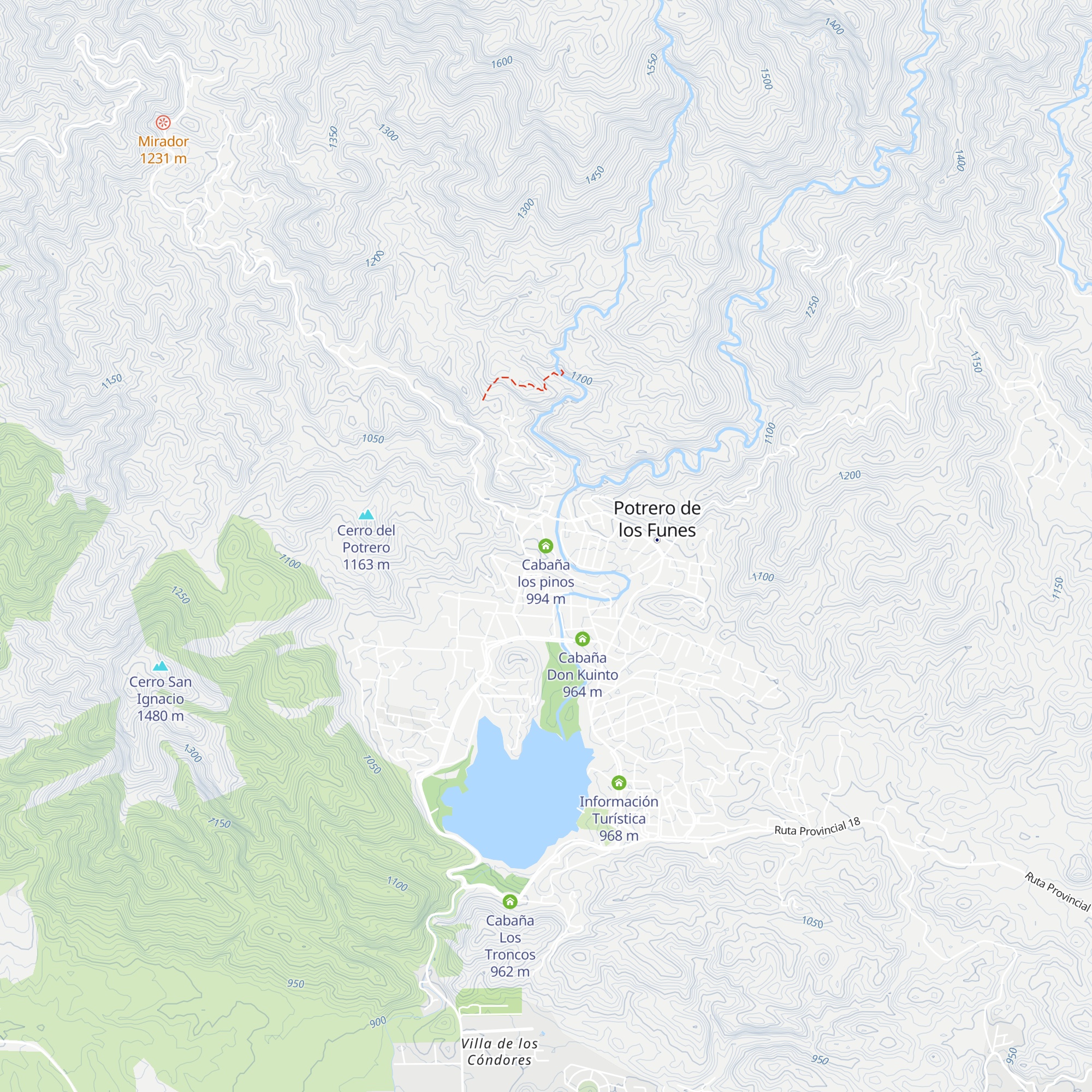 Cabaña los pinos map