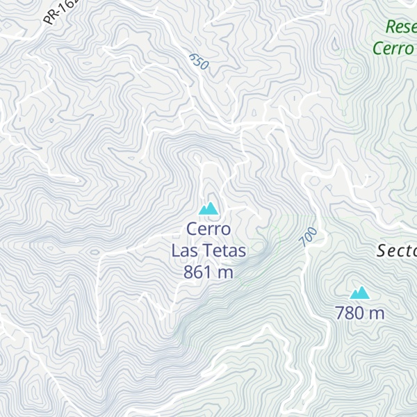Map of Cerro Las Tetas