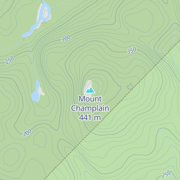 Map of Mount Champlain
