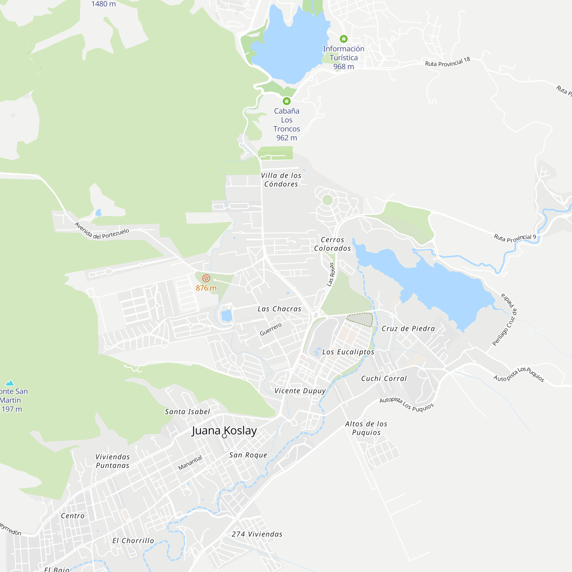 La Osela map