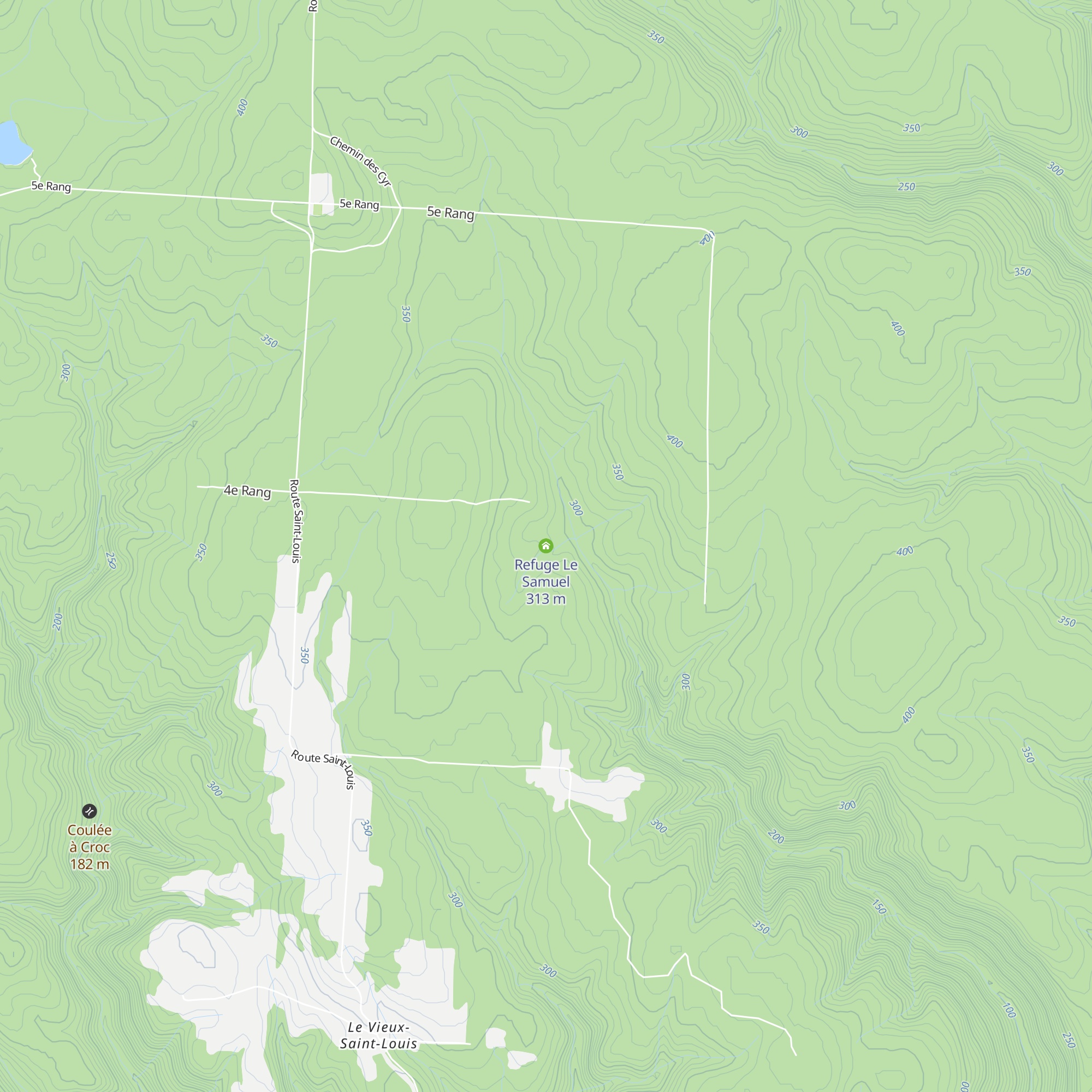 Refuge Le Samuel map