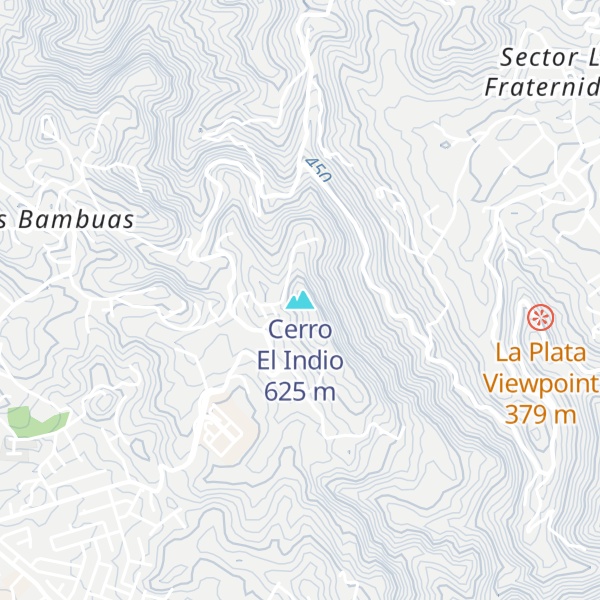 Map of Cerro El Indio
