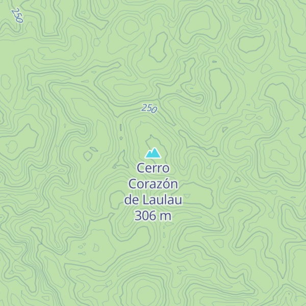 Map of Cerro Corazón de Laulau