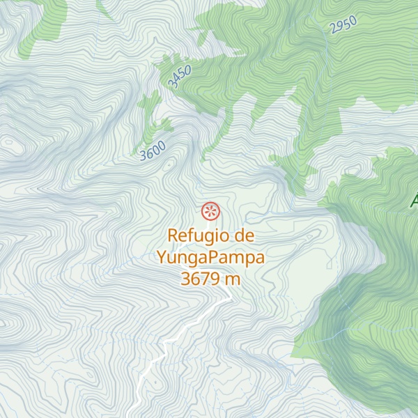 Map of Refugio de Yunga Pampa