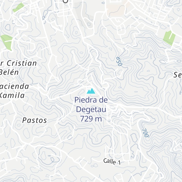 Map of Piedra de Degetau