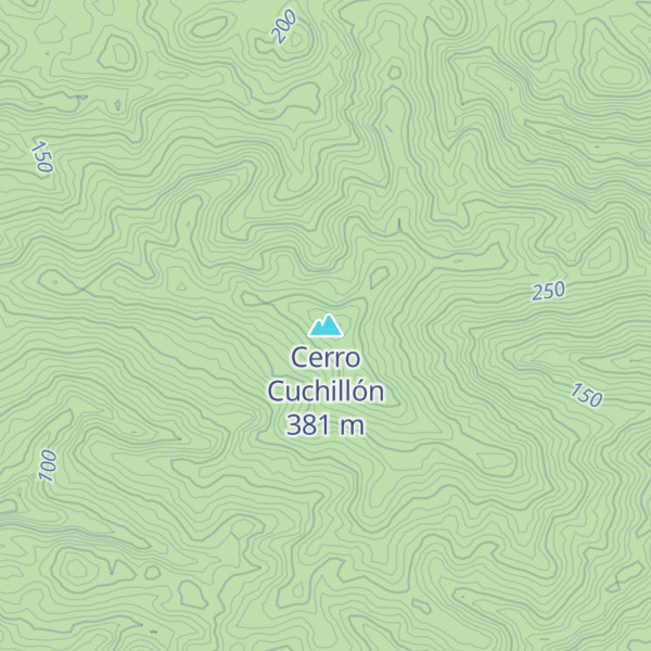 Map of Cerro Cuchillón