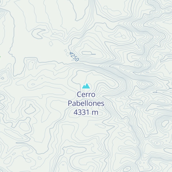 Map of Cerro Pabellones