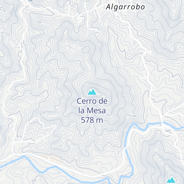 Map of Cerro de la Mesa