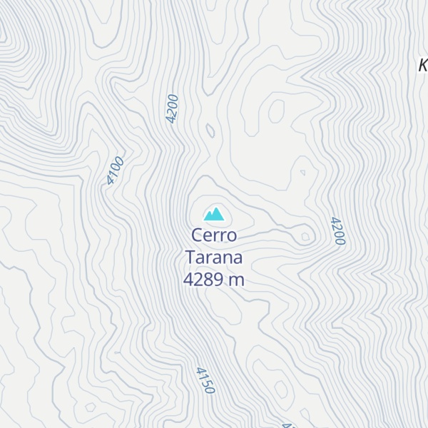 Map of Cerro Tarana