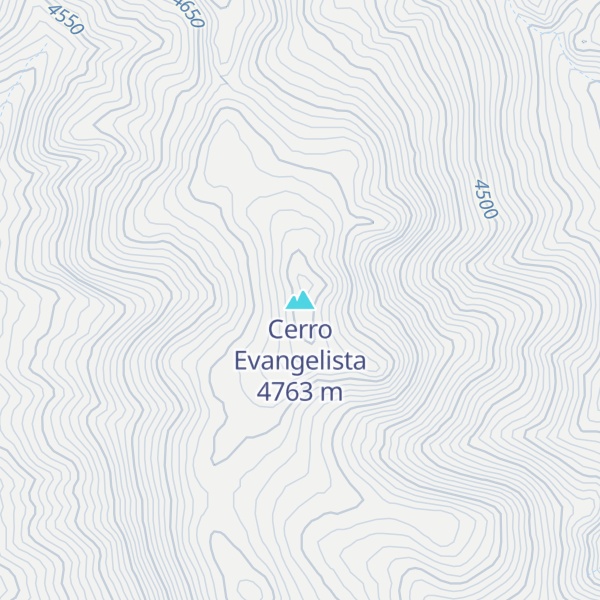 Map of Cerro Evangelista