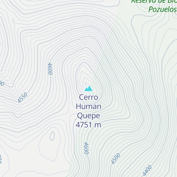 Map of Cerro Human Quepe