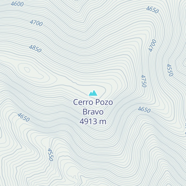 Map of Cerro Pozo Bravo