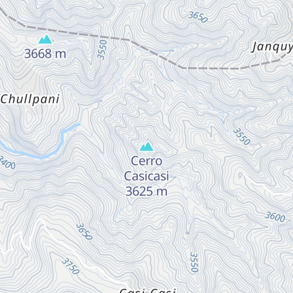 Map of Cerro Casicasi
