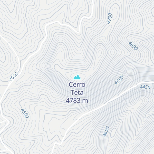 Map of Cerro Teta
