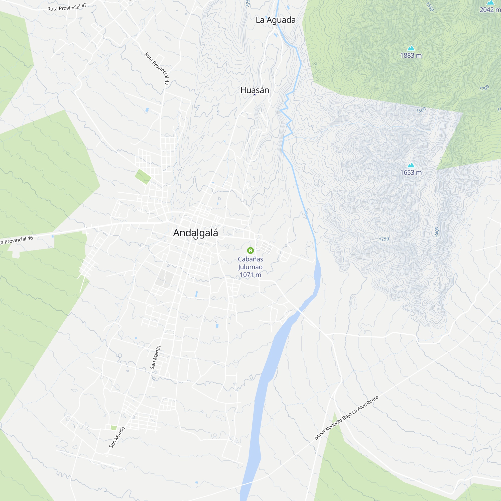 Cabañas Julumao map