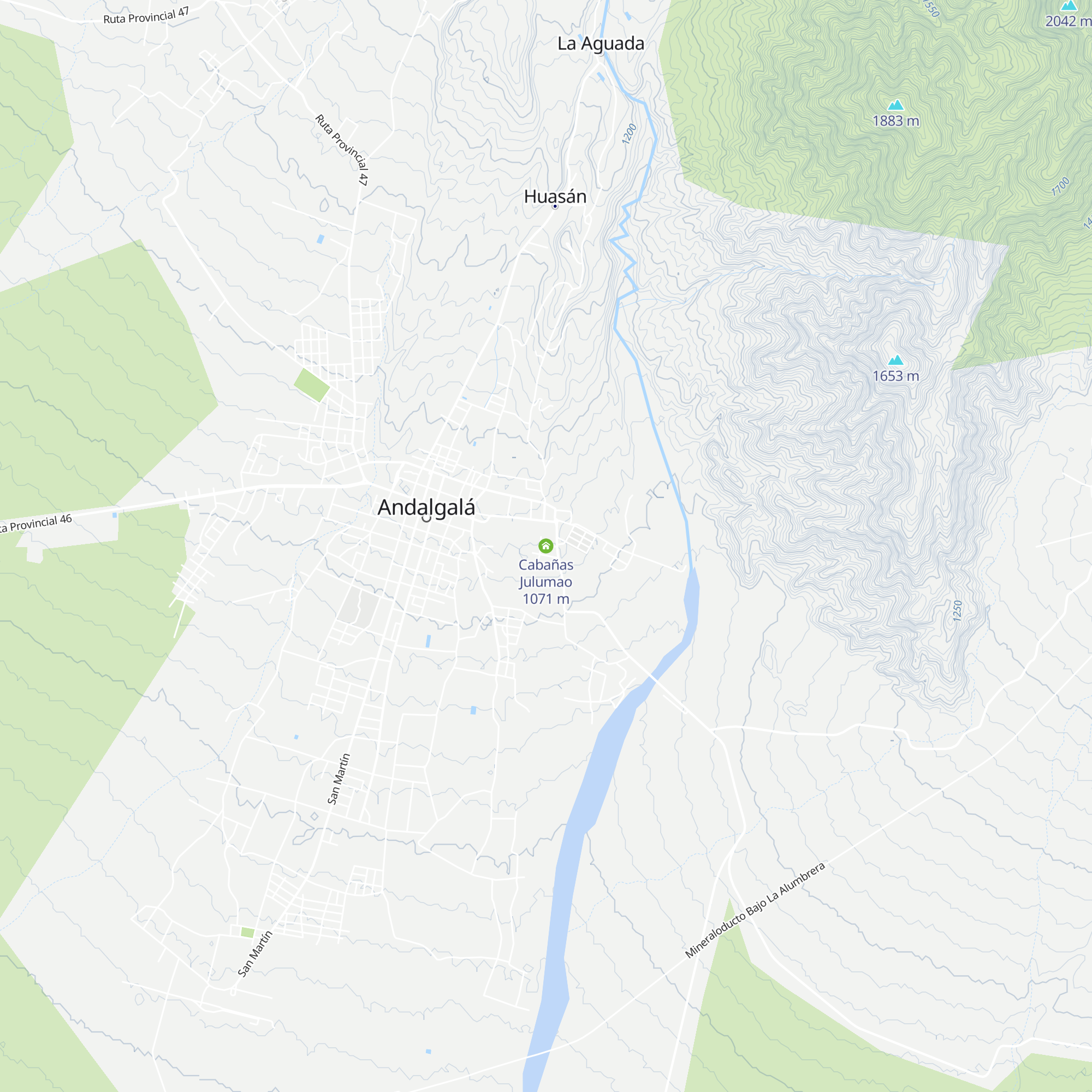 Cabañas Julumao map