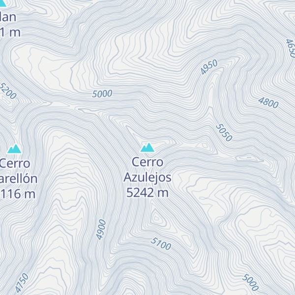 Map of Cerro Azulejos